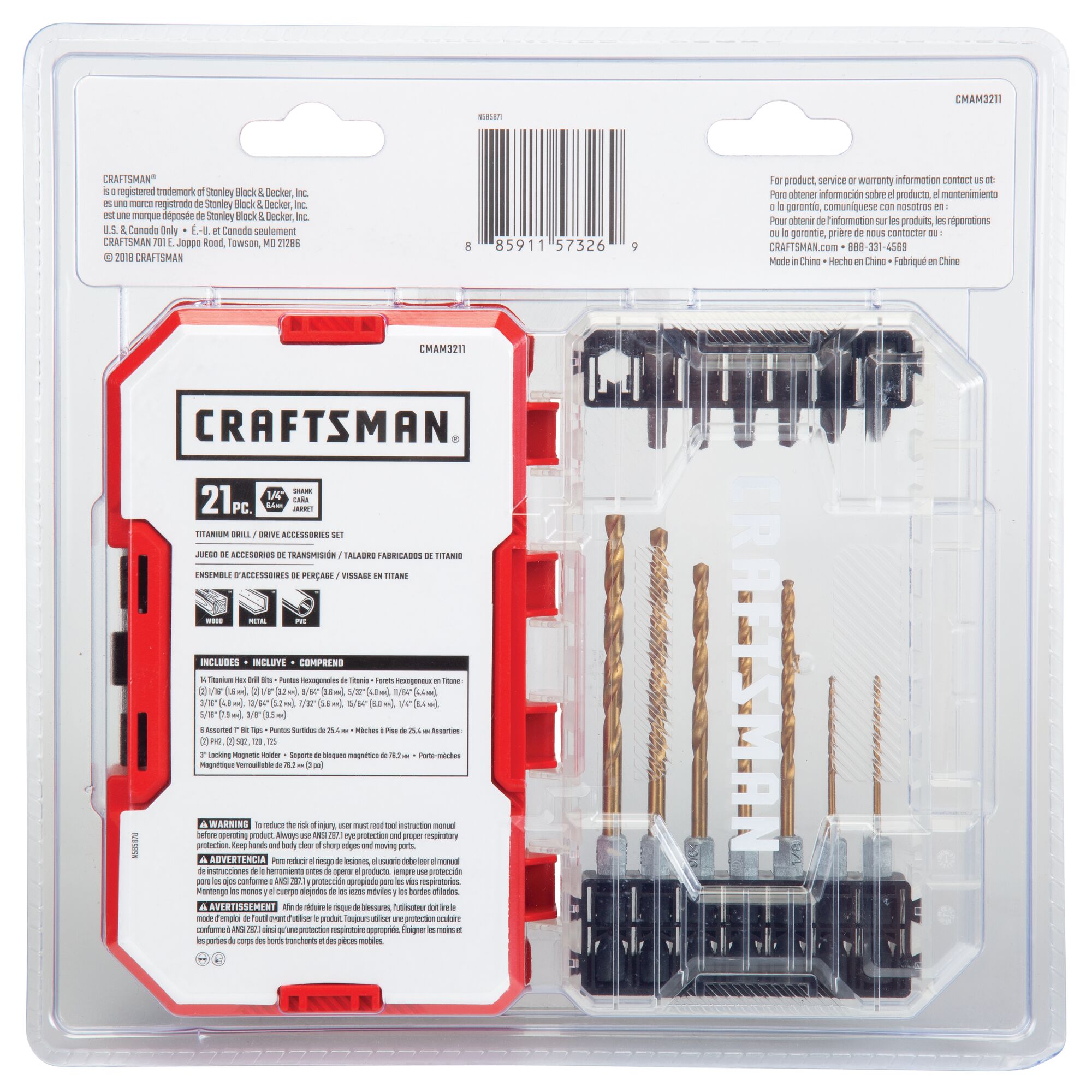 Craftsman titanium on sale drill bits