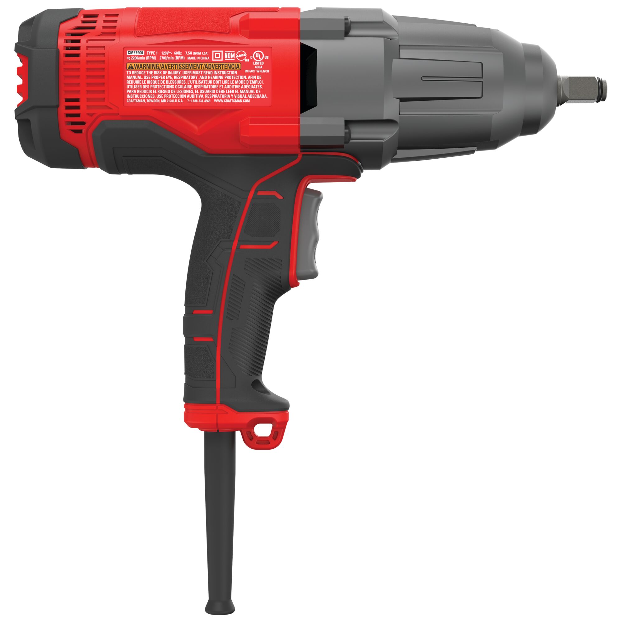 7.5 Amp 1 2 in Variable Speed Corded Impact Wrench CRAFTSMAN