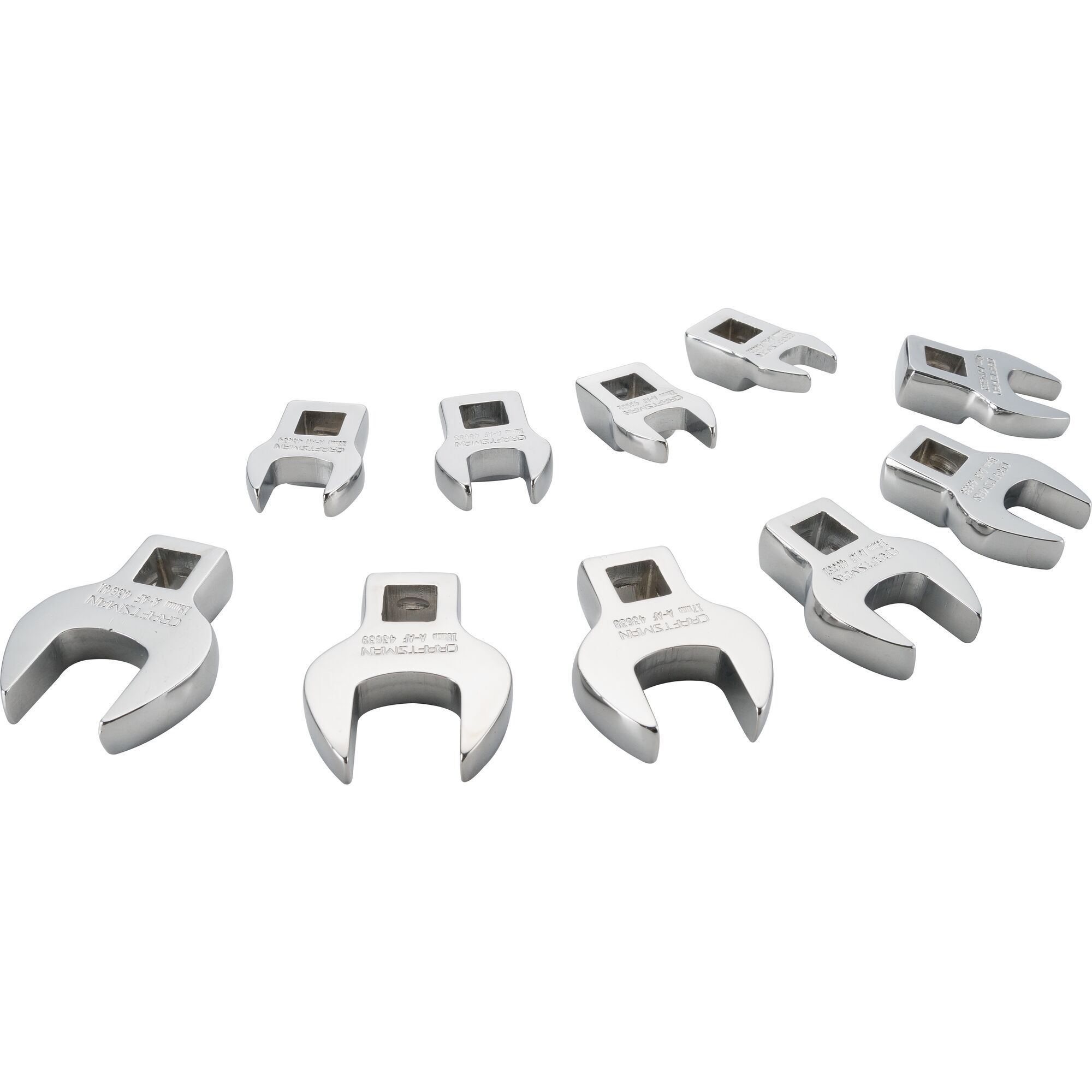 Metric crowfoot store wrench set