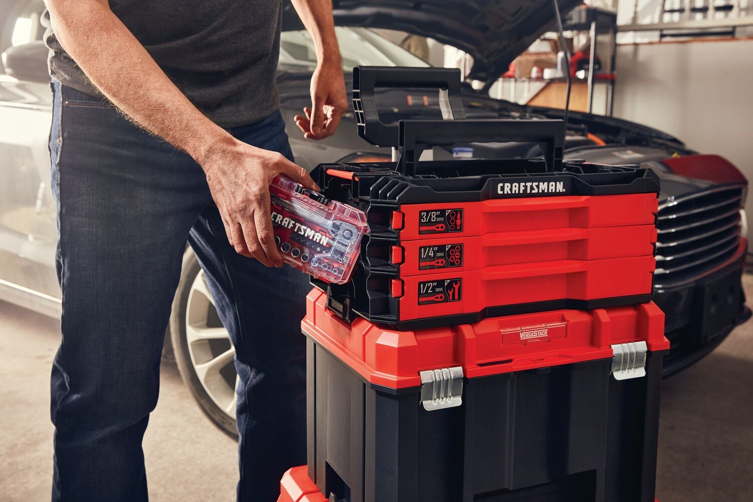 View of CRAFTSMAN Sockets: Set being used by consumer